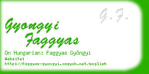 gyongyi faggyas business card